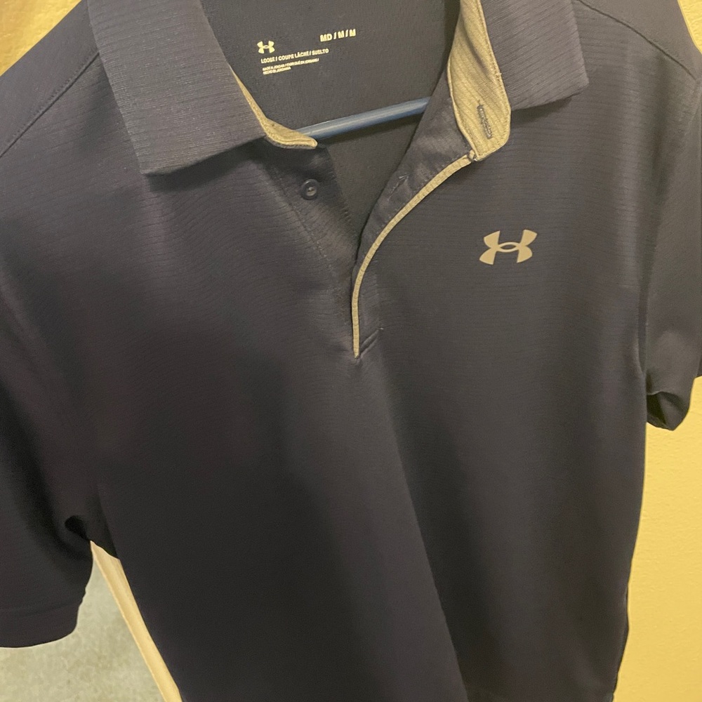 Mens blue Under Armour collar shirt